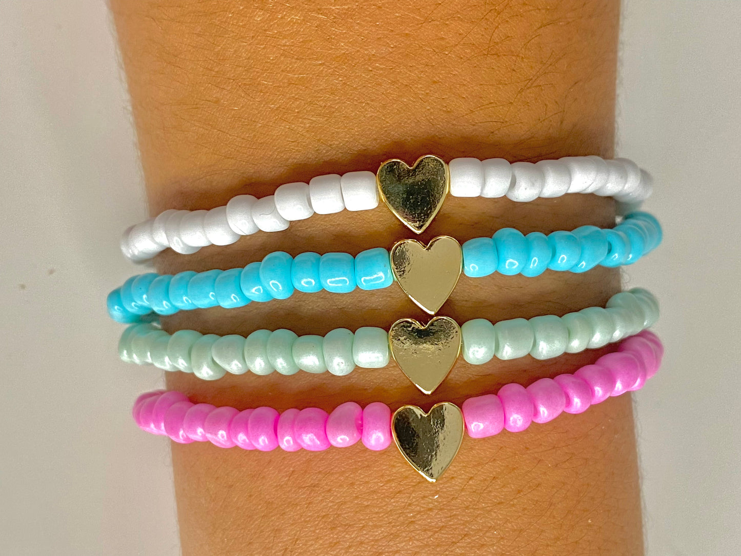 Heart bead bracelet