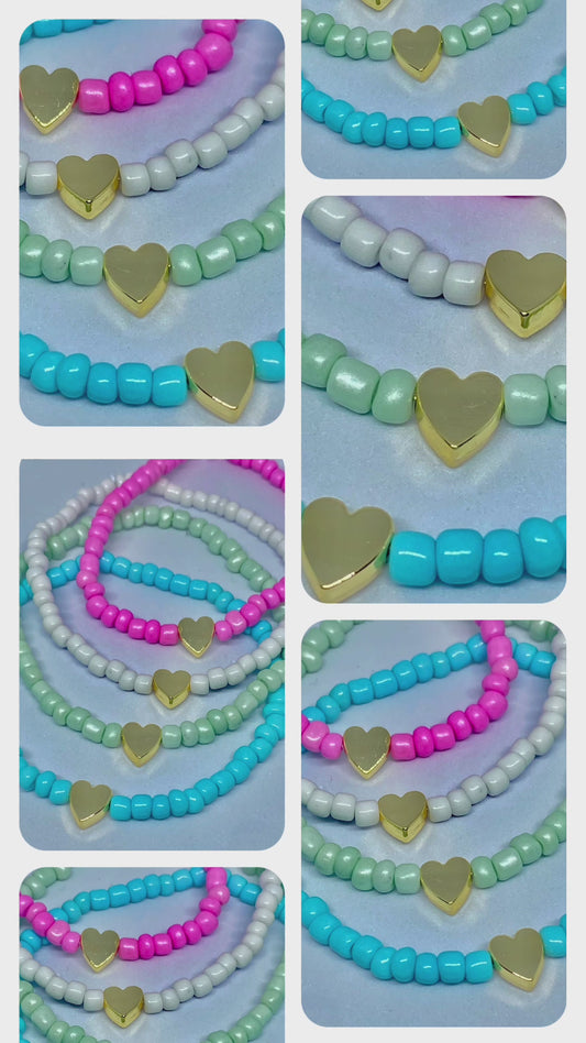 Heart bead bracelet